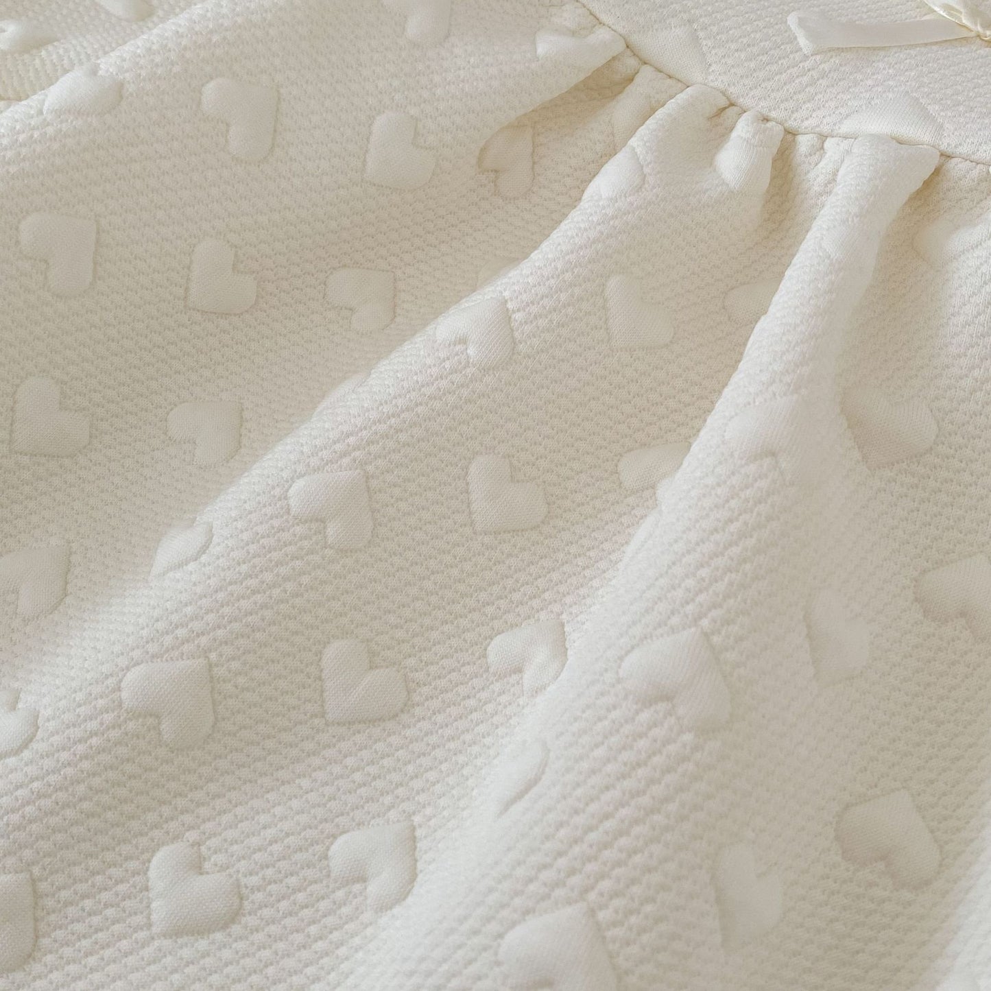 長袖ワンピース Embossed Heart Jacquard Dress エンボスハート ジャガード ワンピース【mh0012175】