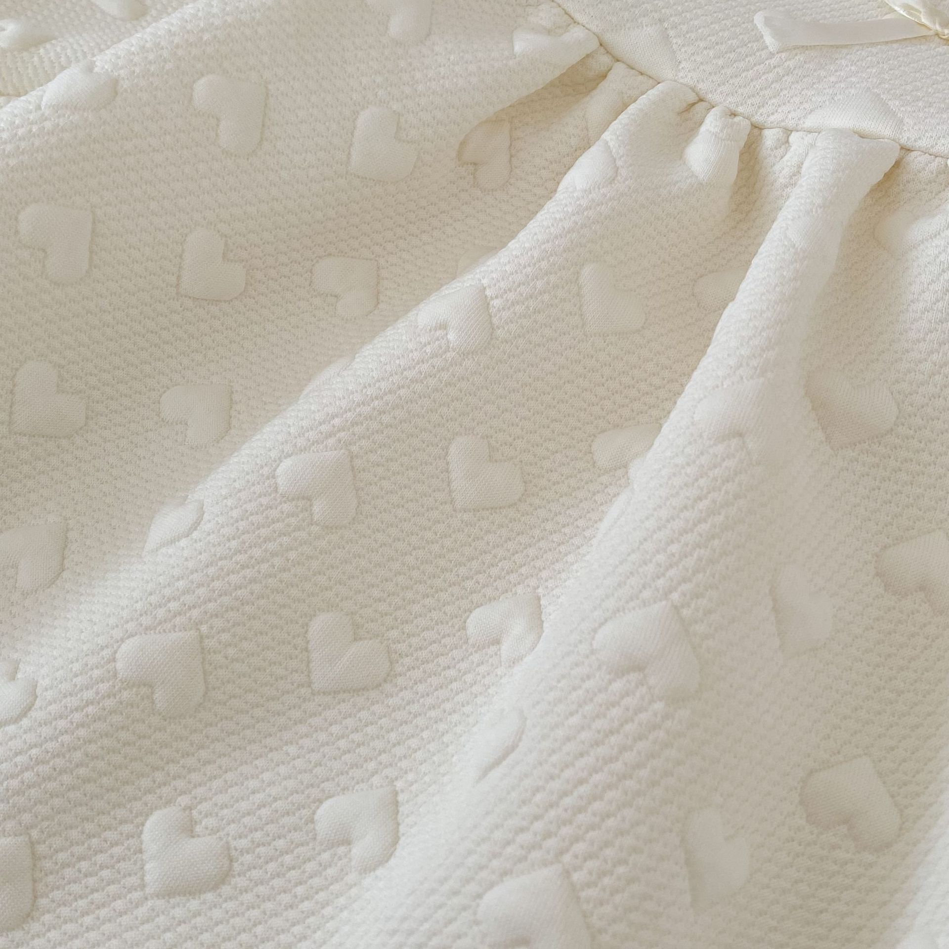 長袖ワンピース Embossed Heart Jacquard Dress エンボスハート ジャガード ワンピース【mh0012175】