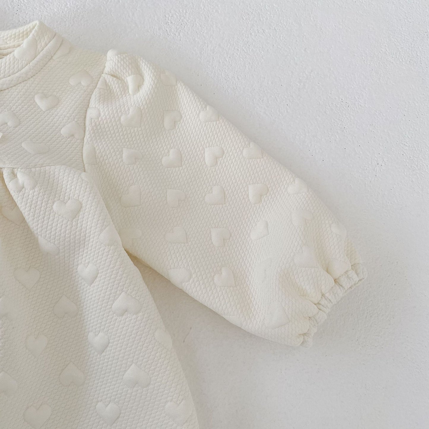 長袖ワンピース Embossed Heart Jacquard Dress エンボスハート ジャガード ワンピース【mh0012175】