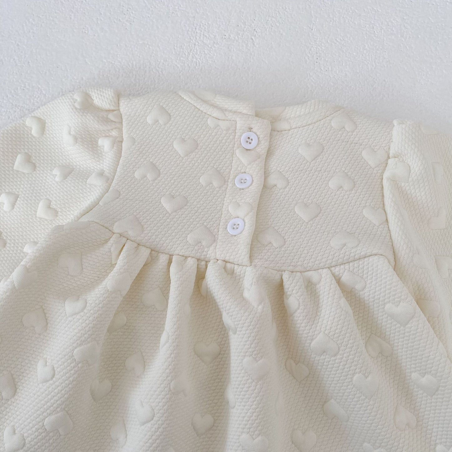 長袖ワンピース Embossed Heart Jacquard Dress エンボスハート ジャガード ワンピース【mh0012175】