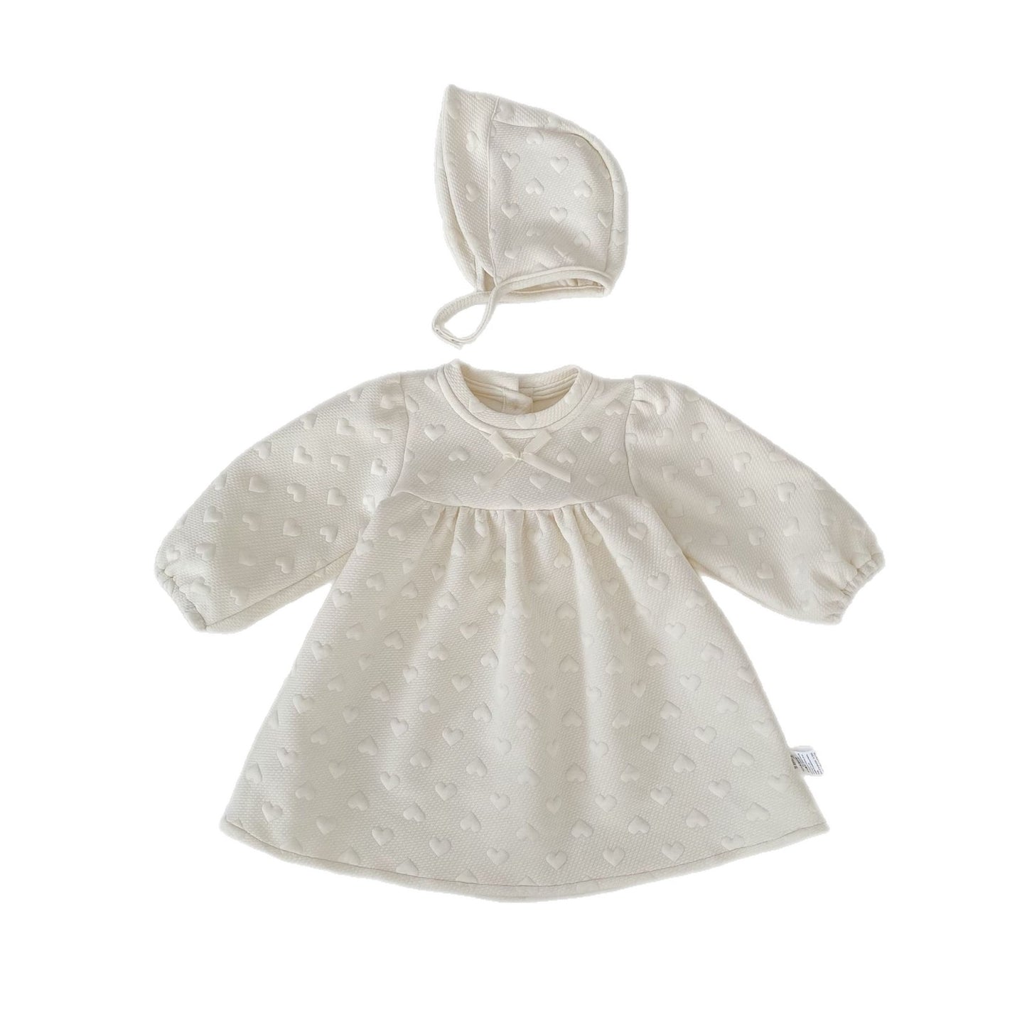 長袖ワンピース Embossed Heart Jacquard Dress エンボスハート ジャガード ワンピース【mh0012175】