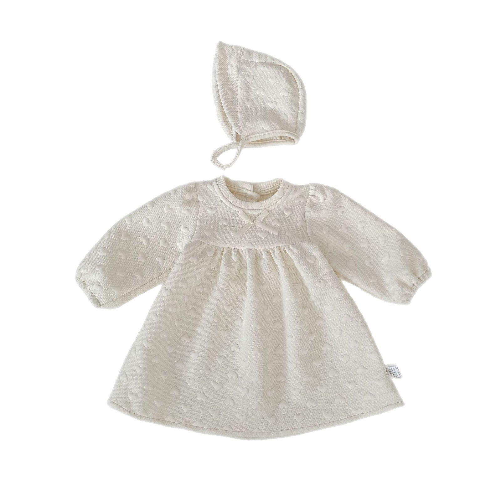 長袖ワンピース Embossed Heart Jacquard Dress エンボスハート ジャガード ワンピース【mh0012175】