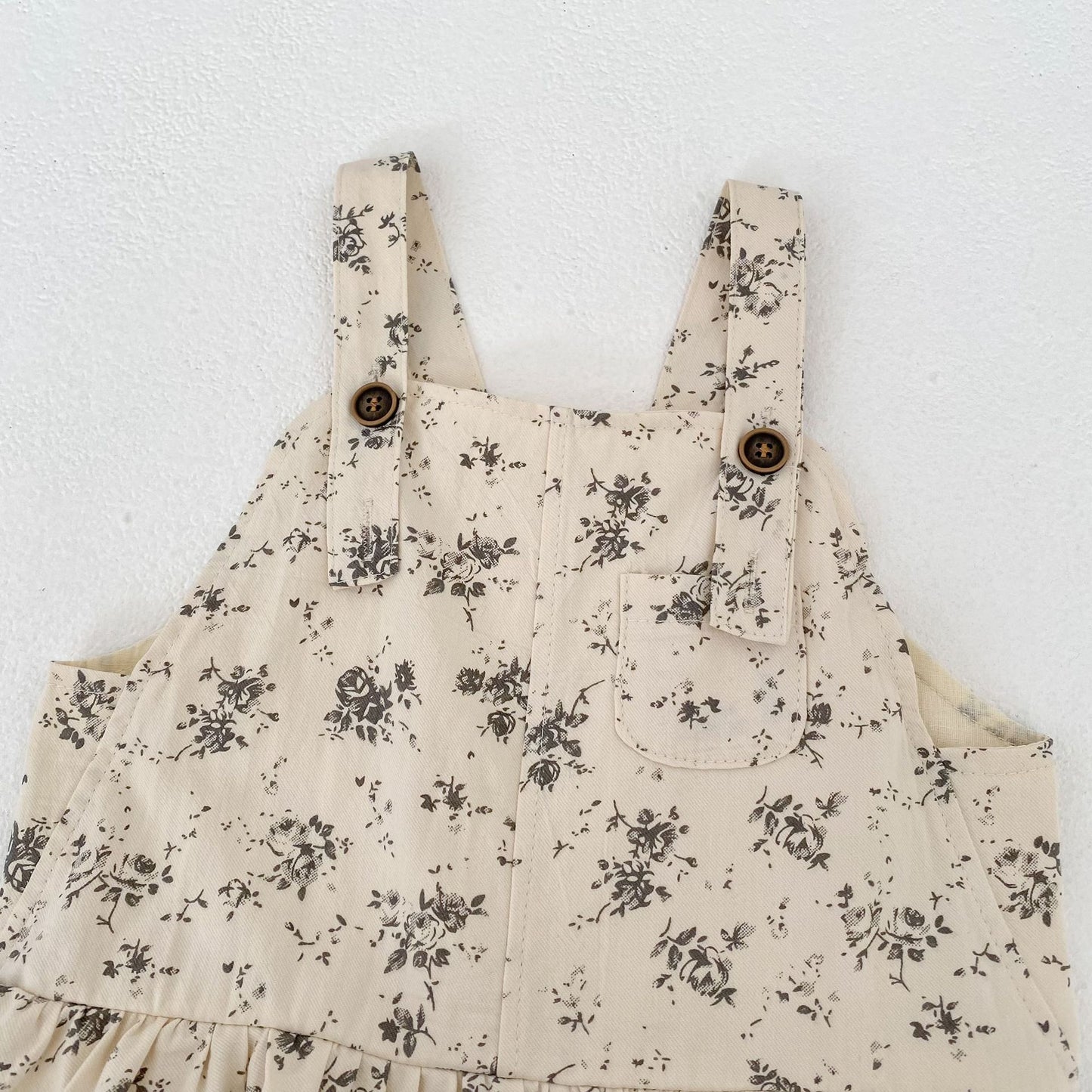 ノースリーブワンピース Floral Print Suspender Dress 花柄 サスペンダー ドレス ワンピース【mh0012165】