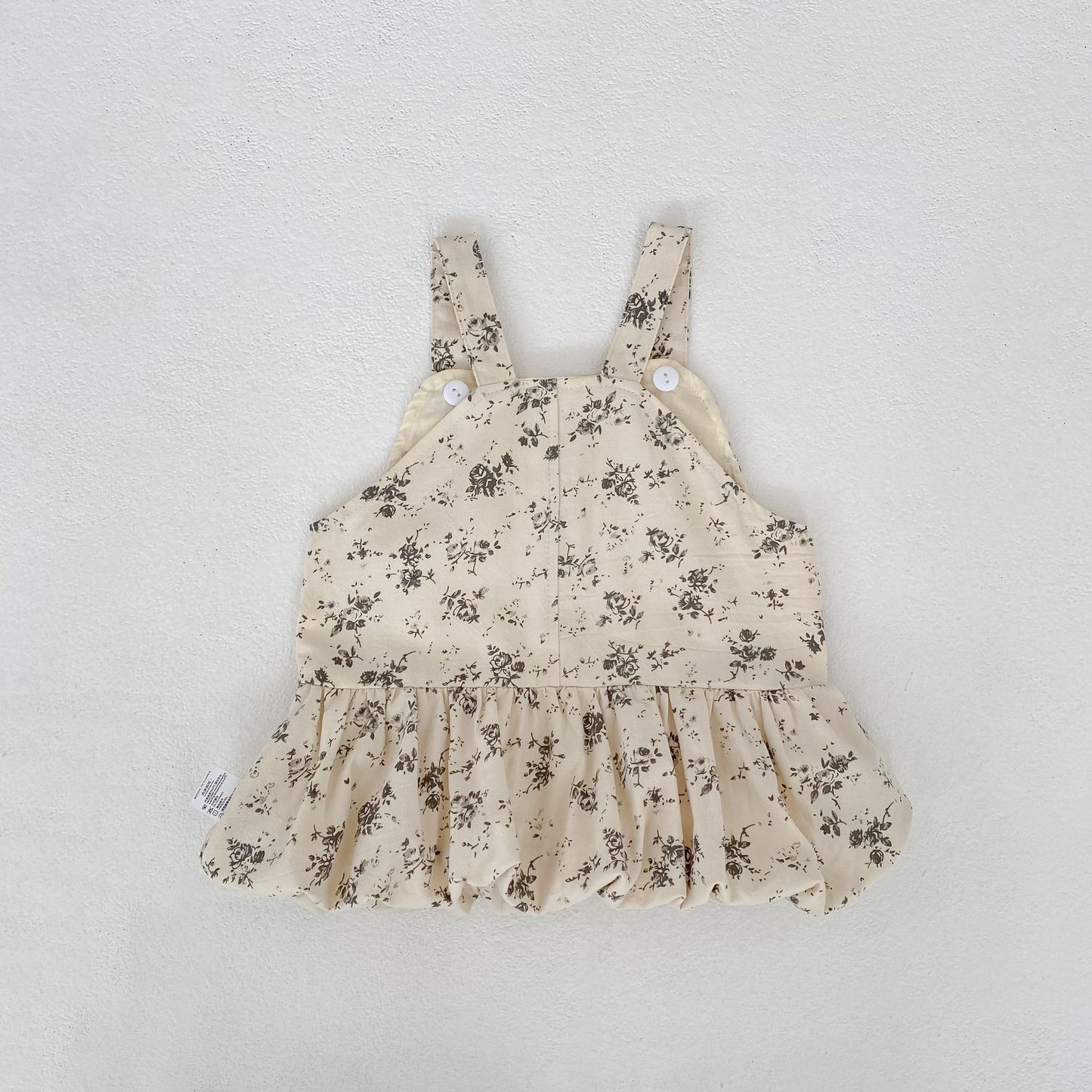 ノースリーブワンピース Floral Print Suspender Dress 花柄 サスペンダー ドレス ワンピース【mh0012165】