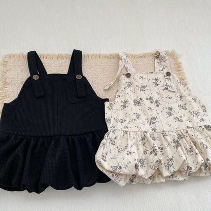 ノースリーブワンピース Floral Print Suspender Dress 花柄 サスペンダー ドレス ワンピース【mh0012165】