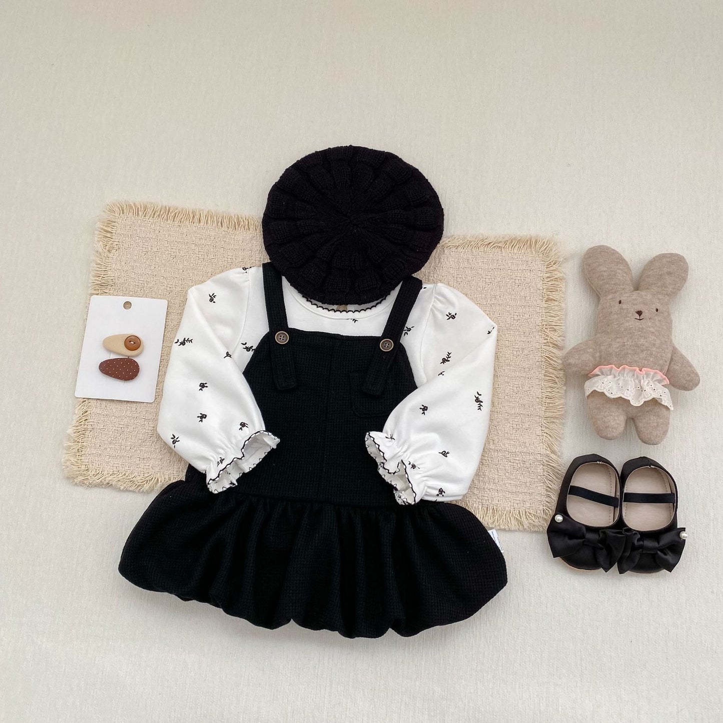 ノースリーブワンピース Floral Print Suspender Dress 花柄 サスペンダー ドレス ワンピース【mh0012165】