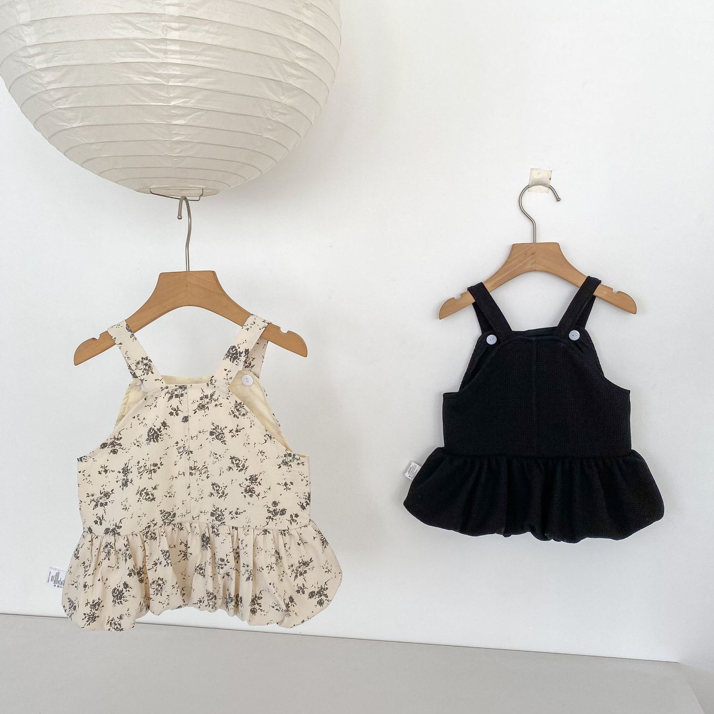ノースリーブワンピース Floral Print Suspender Dress 花柄 サスペンダー ドレス ワンピース【mh0012165】
