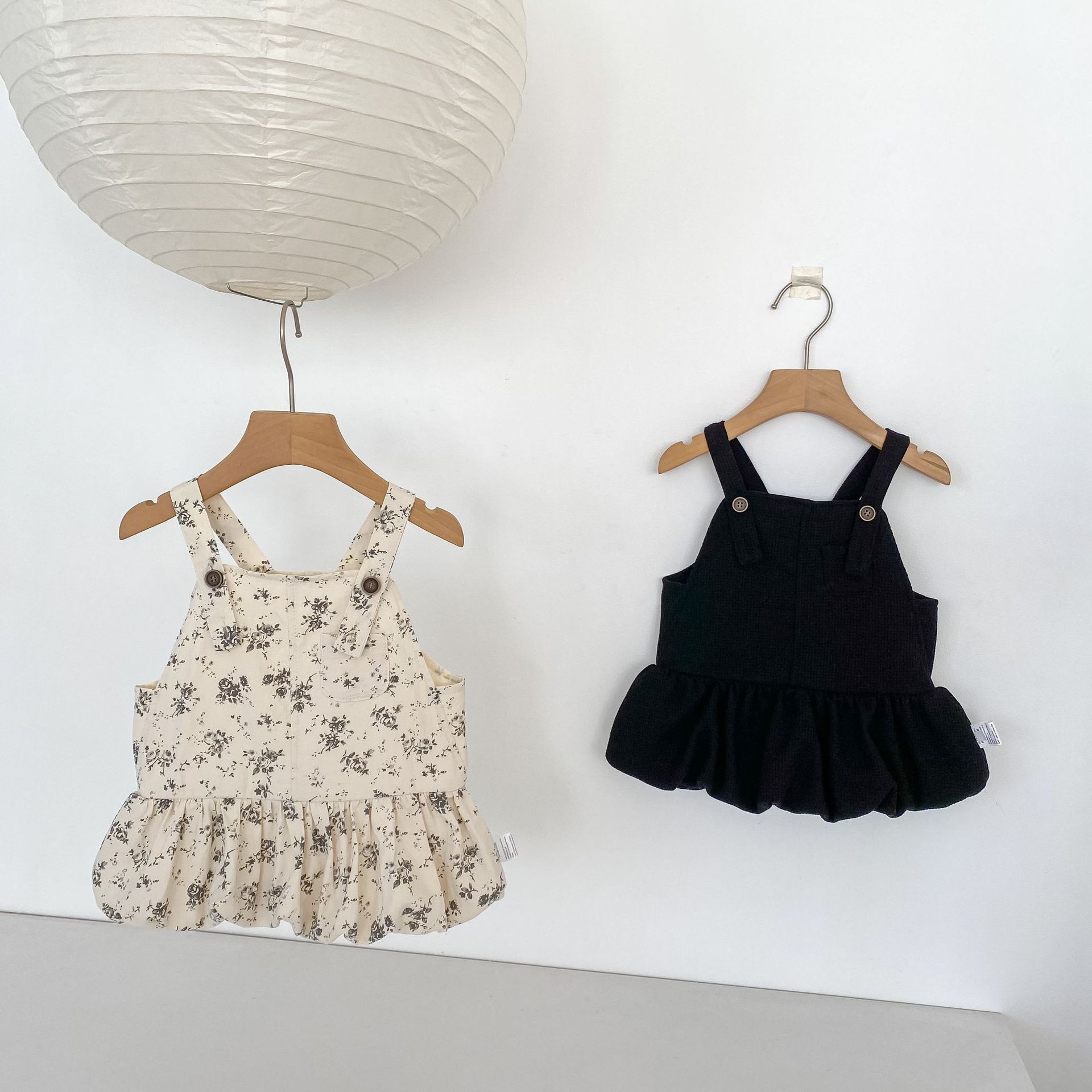 ノースリーブワンピース Floral Print Suspender Dress 花柄 サスペンダー ドレス ワンピース【mh0012165】