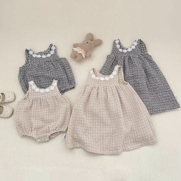 ノースリーブロンパース Girls Fashionable Dress & Jumpsuit Set ガールズ ファッション ドレス ジャンプスーツ【mh0012168】