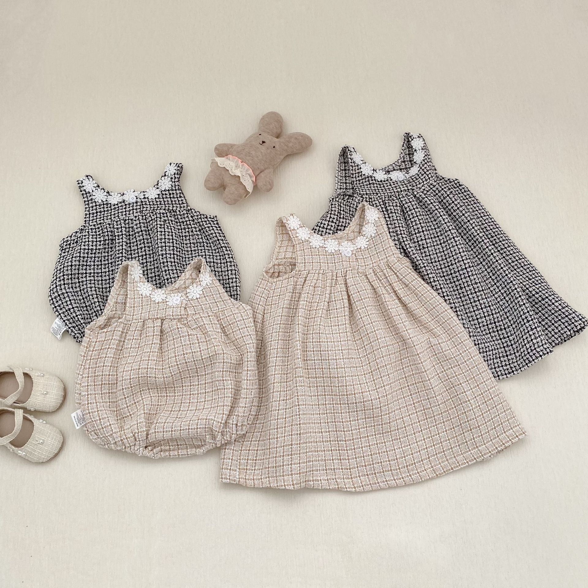 ノースリーブロンパース Girls Fashionable Dress & Jumpsuit Set ガールズ ファッション ドレス ジャンプスーツ【mh0012168】