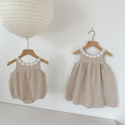 ノースリーブロンパース Girls Fashionable Dress & Jumpsuit Set ガールズ ファッション ドレス ジャンプスーツ【mh0012168】