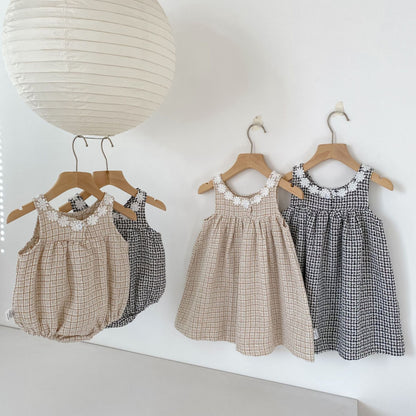 ノースリーブロンパース Girls Fashionable Dress & Jumpsuit Set ガールズ ファッション ドレス ジャンプスーツ【mh0012168】