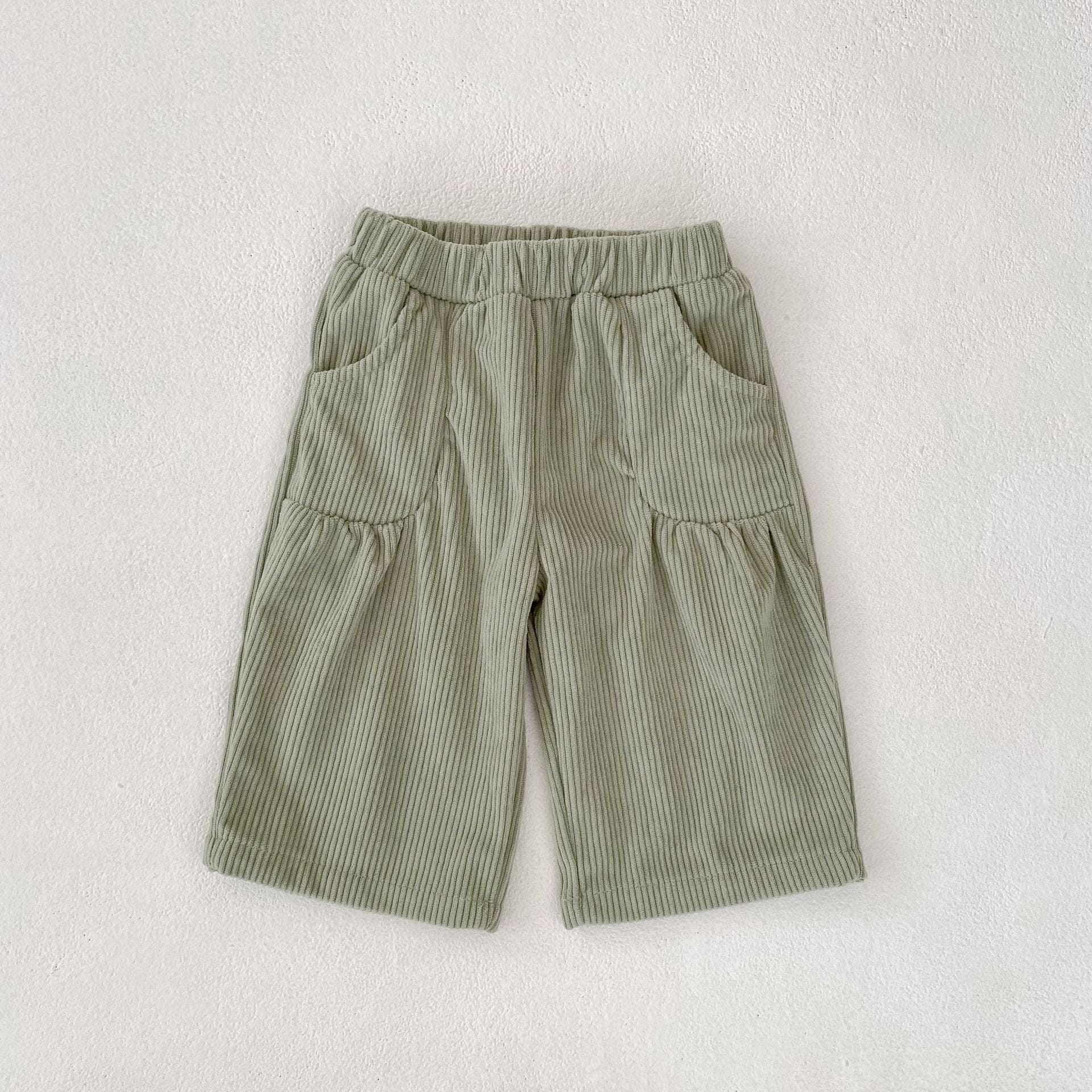 ロングパンツ・スウェットパンツ Green / 66cm コーデュロイワイドルーズロングパンツ【mh0010524】