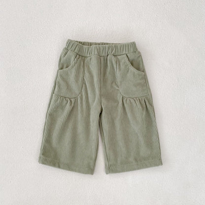 ロングパンツ・スウェットパンツ Green / 66cm コーデュロイワイドルーズロングパンツ【mh0010524】
