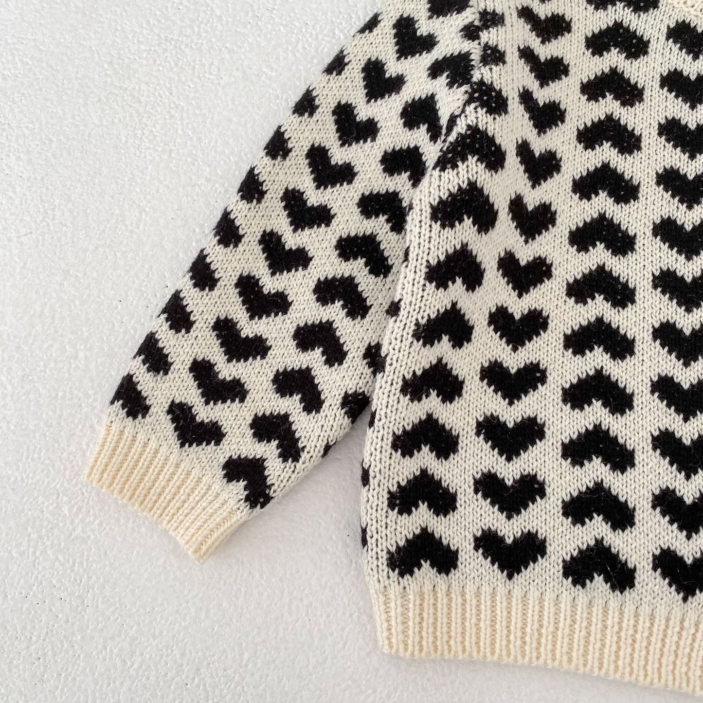 カーディガン・パーカー Heart Jacquard Knitted Cardigan ハート ジャガード ニット カーディガン【mh0012167】