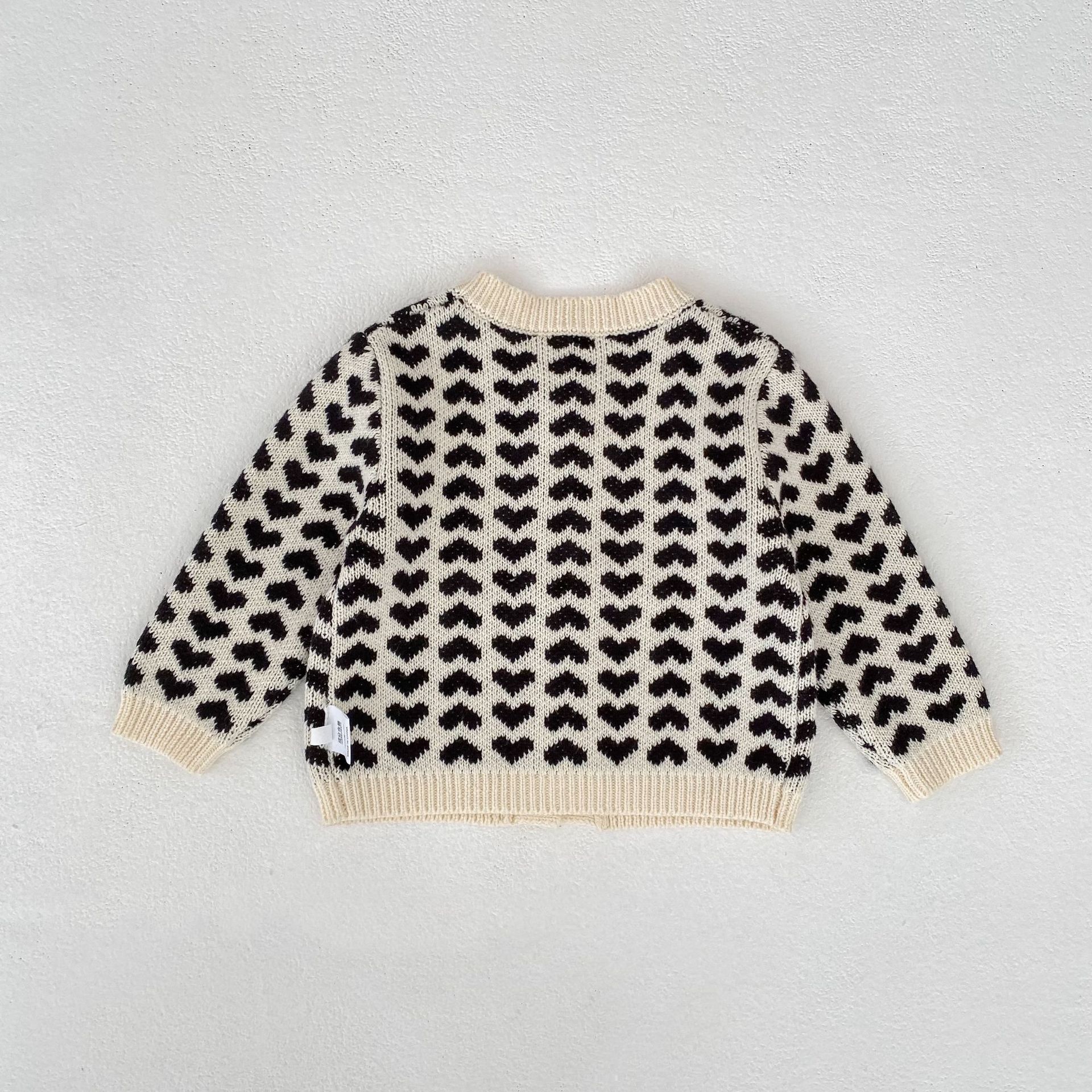 カーディガン・パーカー Heart Jacquard Knitted Cardigan ハート ジャガード ニット カーディガン【mh0012167】