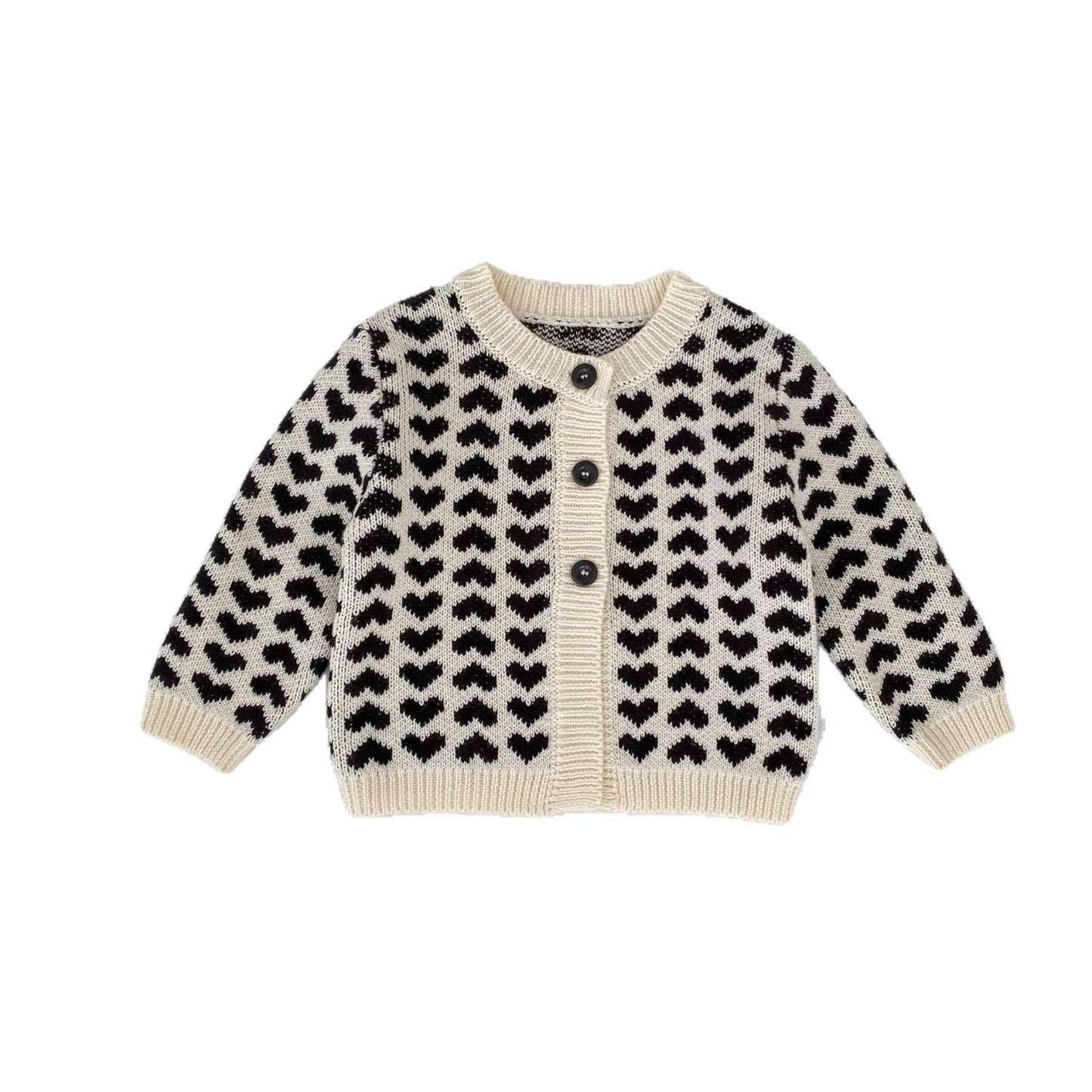 カーディガン・パーカー Heart Jacquard Knitted Cardigan ハート ジャガード ニット カーディガン【mh0012167】