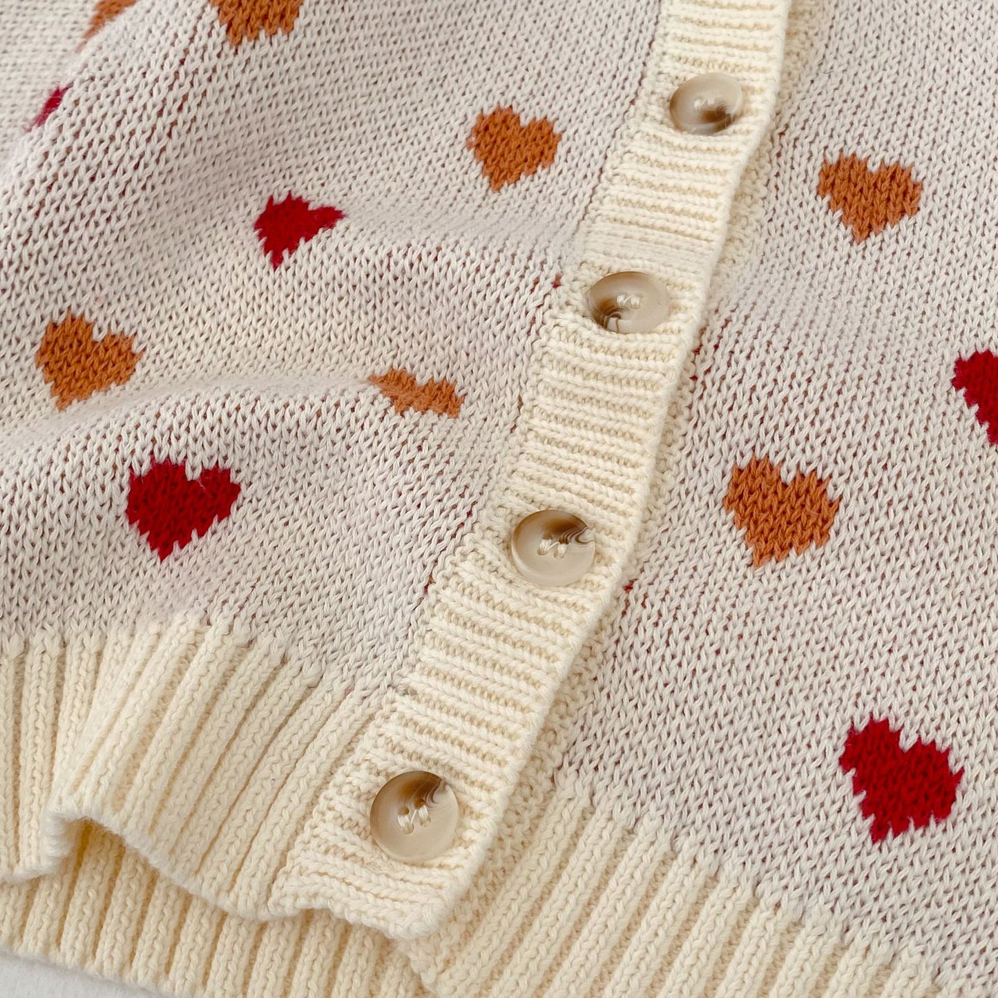 カーディガン・パーカー Heart Pattern Knitted Cardigan ハート柄 ニット カーディガン【mh0012173】