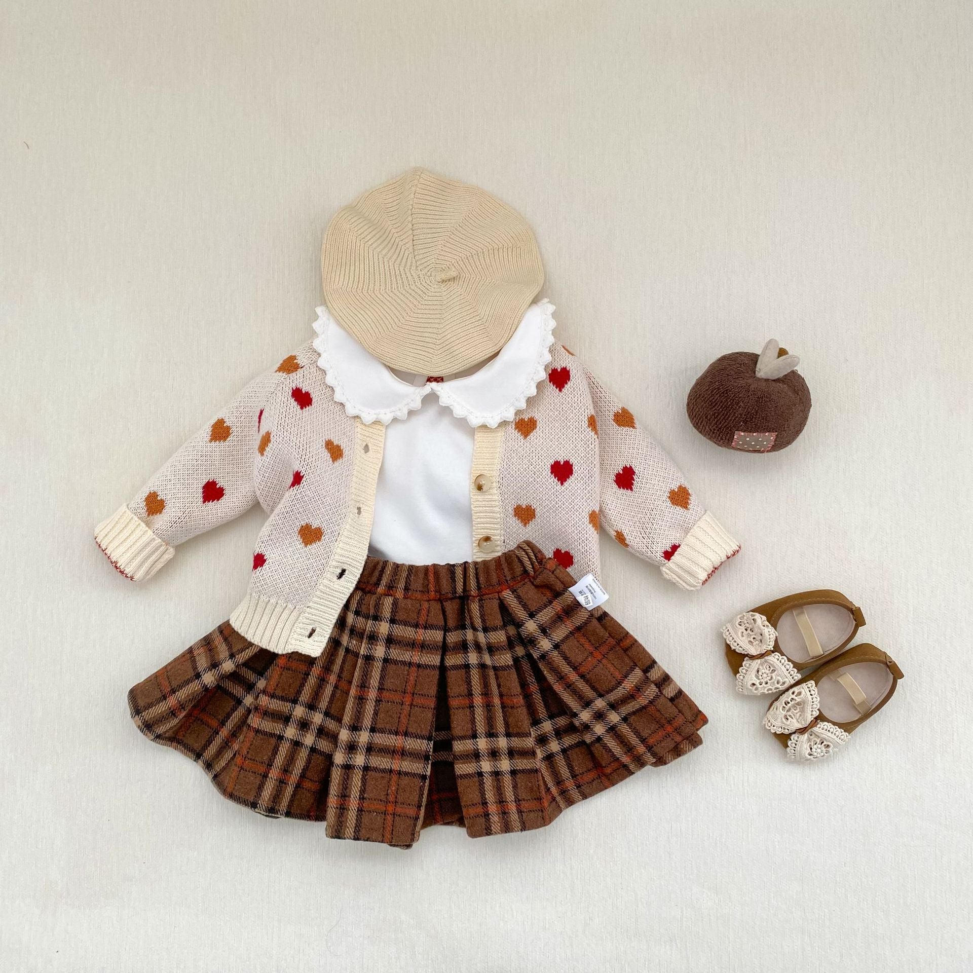 カーディガン・パーカー Heart Pattern Knitted Cardigan ハート柄 ニット カーディガン【mh0012173】