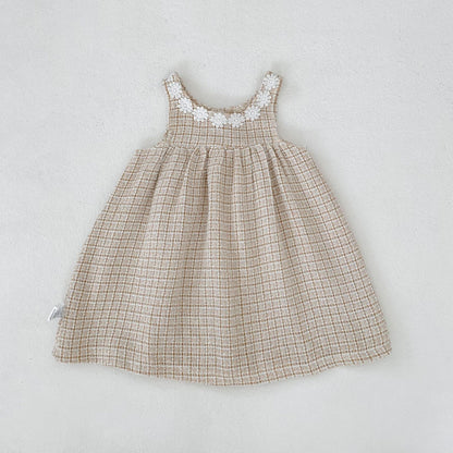 ノースリーブロンパース Khaki Dress / 80cm Girls Fashionable Dress & Jumpsuit Set ガールズ ファッション ドレス ジャンプスーツ【mh0012168】