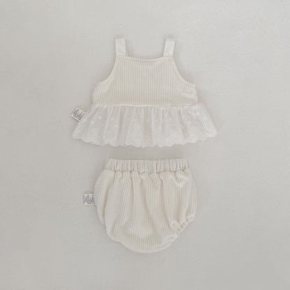 ノースリーブセットアップ Lace Camisole & Bloomer Set レース キャミソール ブルマ セット【mh0012181】
