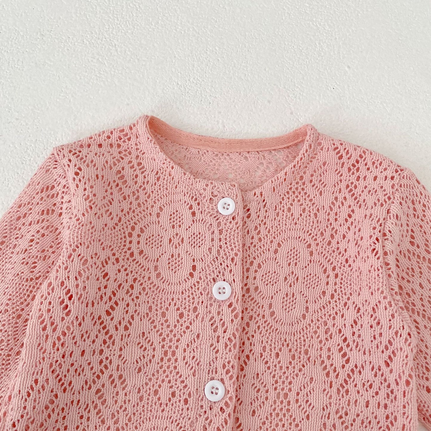 カーディガン・パーカー Lace Flower Knitted Cardigan レース フラワー 透かし編み カーディガン【mh0012164】