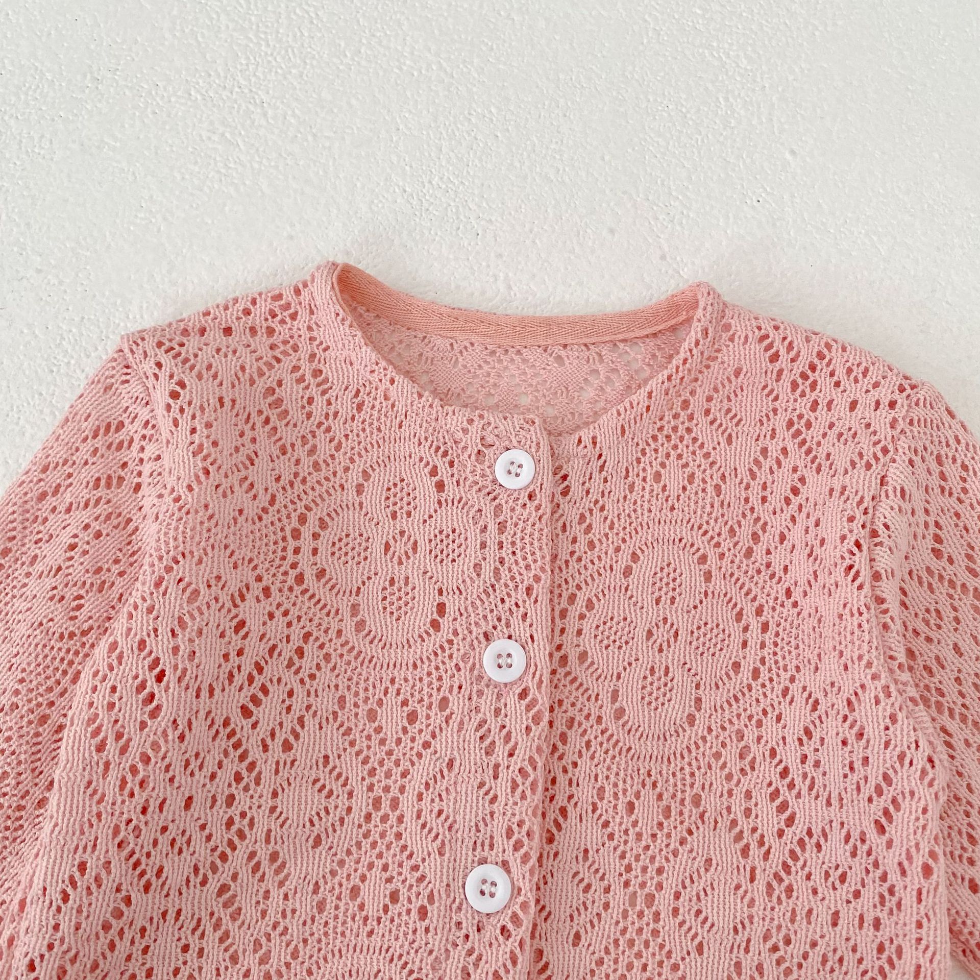 カーディガン・パーカー Lace Flower Knitted Cardigan レース フラワー 透かし編み カーディガン【mh0012164】