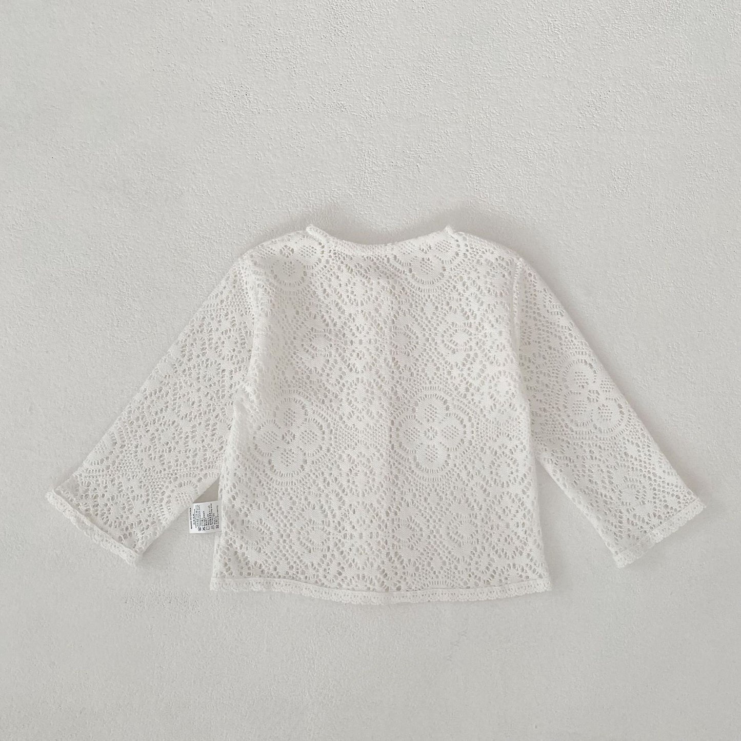 カーディガン・パーカー Lace Flower Knitted Cardigan レース フラワー 透かし編み カーディガン【mh0012164】