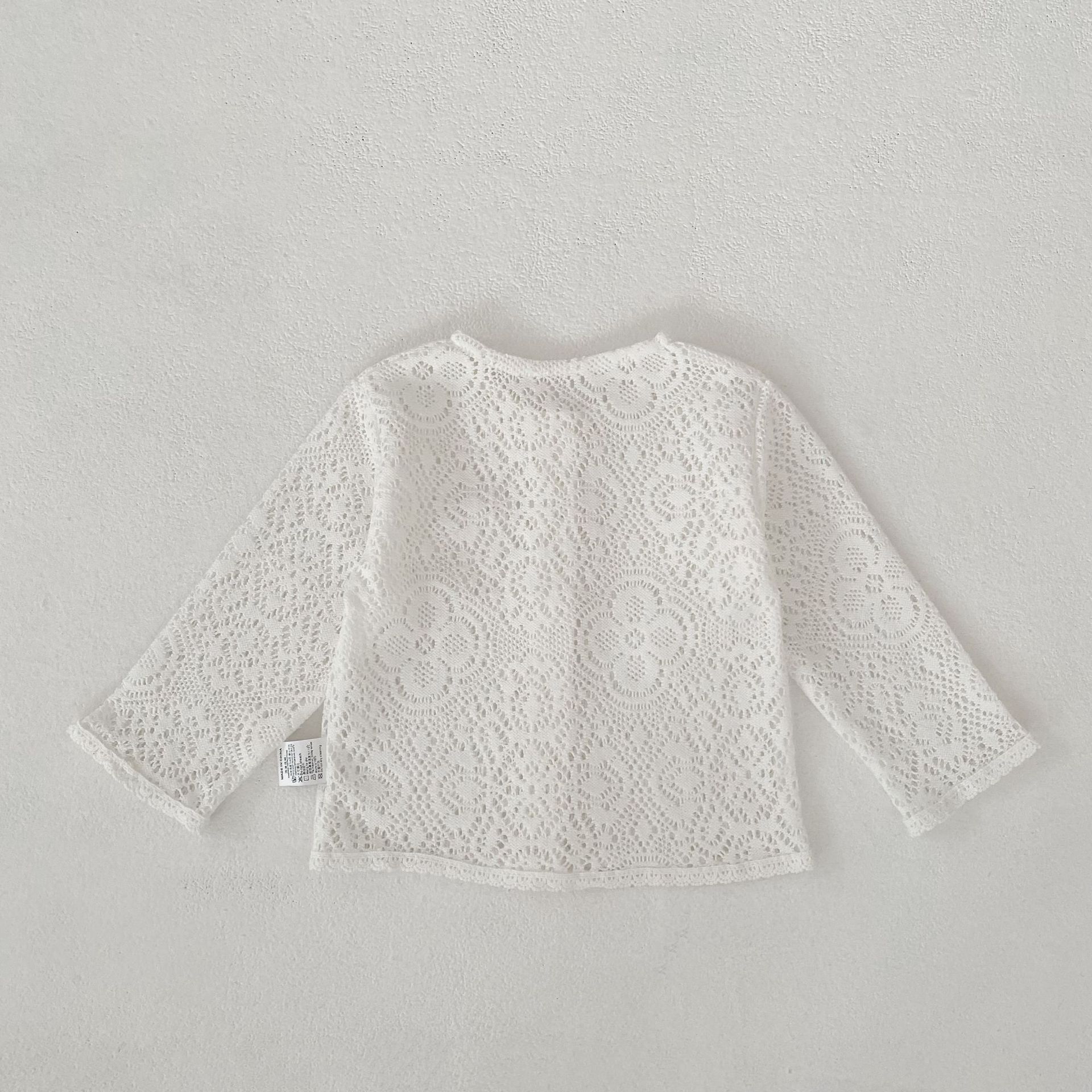カーディガン・パーカー Lace Flower Knitted Cardigan レース フラワー 透かし編み カーディガン【mh0012164】