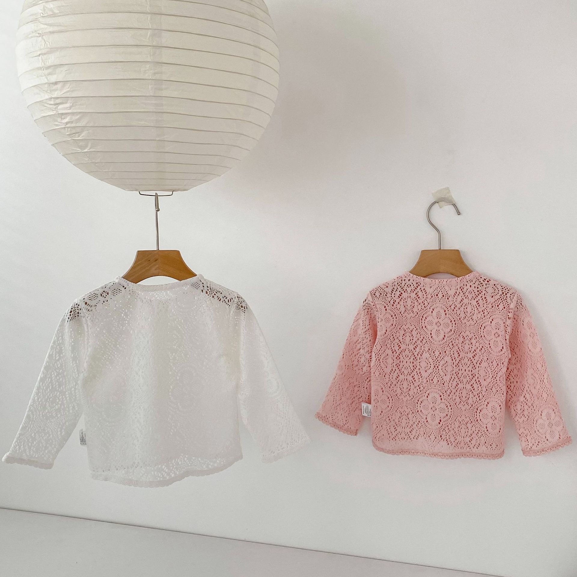 カーディガン・パーカー Lace Flower Knitted Cardigan レース フラワー 透かし編み カーディガン【mh0012164】