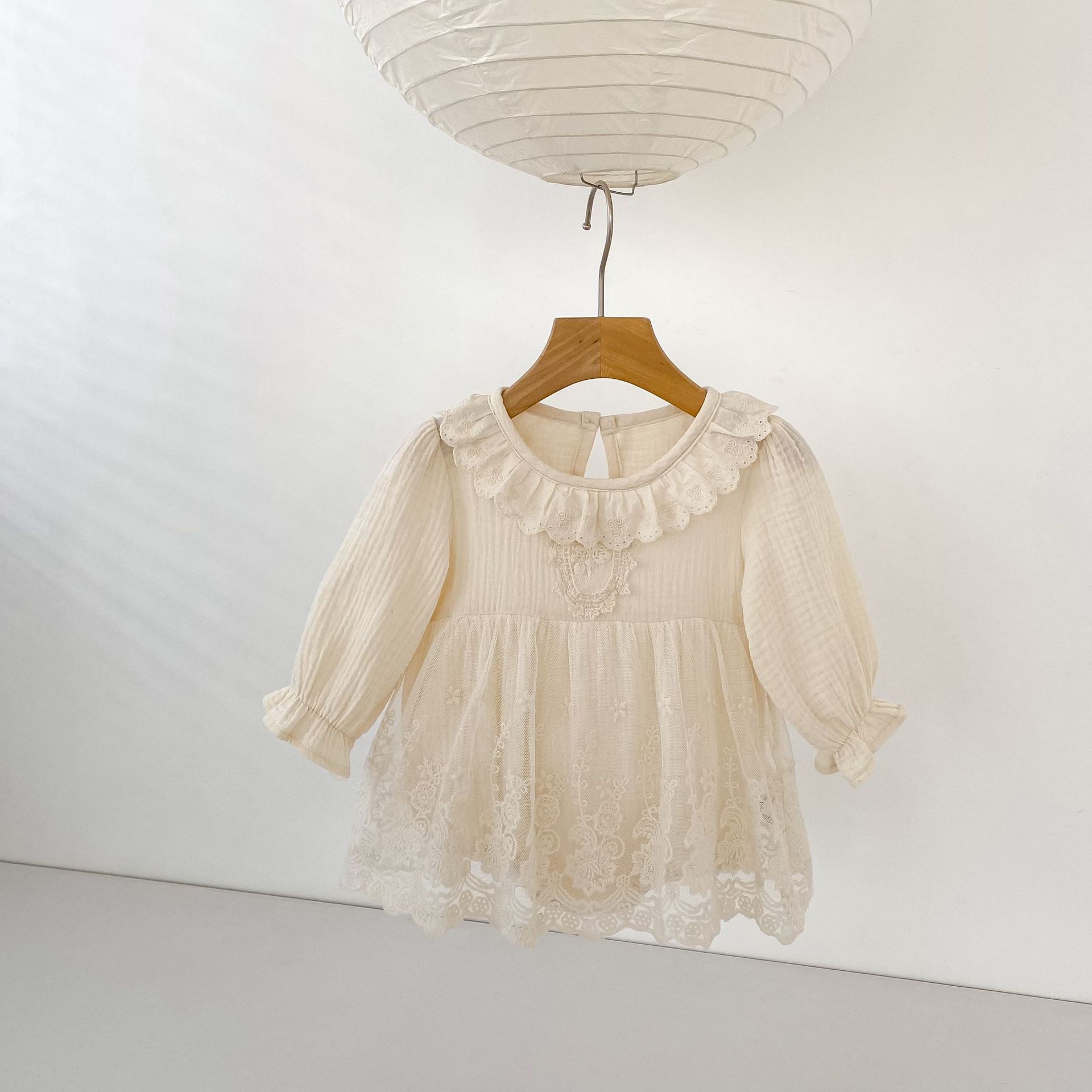 長袖ワンピース Lace Mesh Dress Romper レース メッシュ ドレスロンパース【mh0012182】