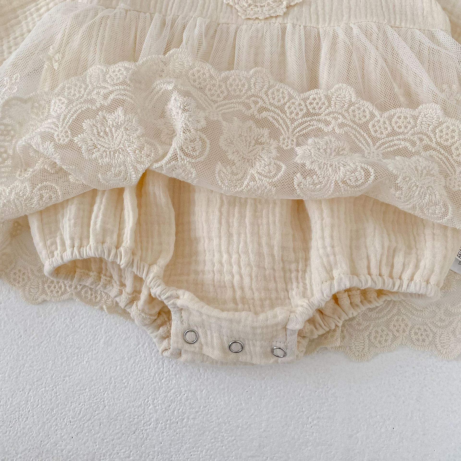 長袖ワンピース Lace Mesh Dress Romper レース メッシュ ドレスロンパース【mh0012182】