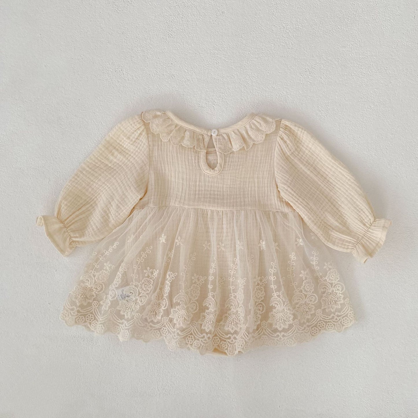 長袖ワンピース Lace Mesh Dress Romper レース メッシュ ドレスロンパース【mh0012182】