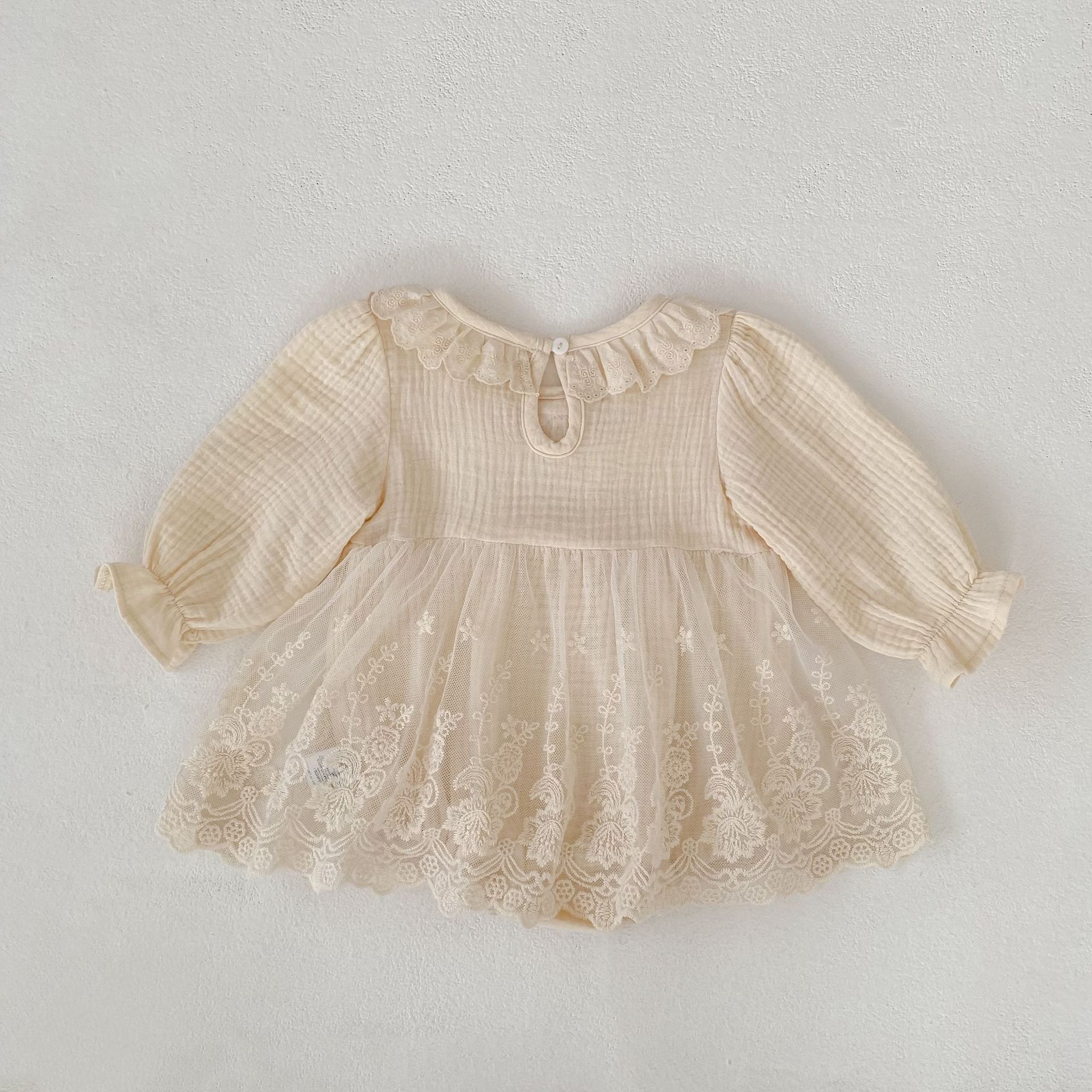 長袖ワンピース Lace Mesh Dress Romper レース メッシュ ドレスロンパース【mh0012182】