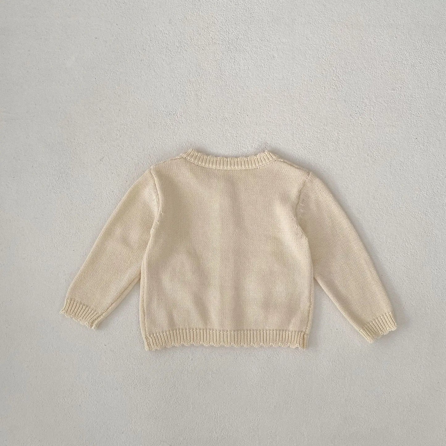 カーディガン・パーカー ベビーカーディガン フラワー花柄刺繍ニットジャケット【mh-0008742】