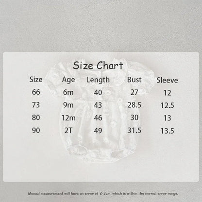 半袖ロンパース ベビーロンパース フラワー花柄エンボス フリル 半袖ボディスーツ ホワイト【mh0004660】