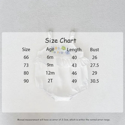 ノースリーブロンパース ベビーロンパース キャミソールフリルボディスーツ バースデー フラワー花柄刺繍【mh0004946】