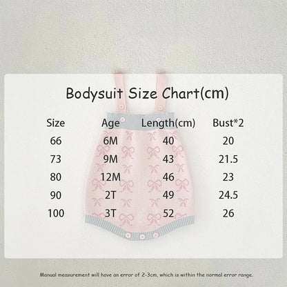 ロンパースセットアップ ベビーカーディガン/ロンパース ニットジャケット/ニットサスペンダーボディスーツ リボン【mh0006475】