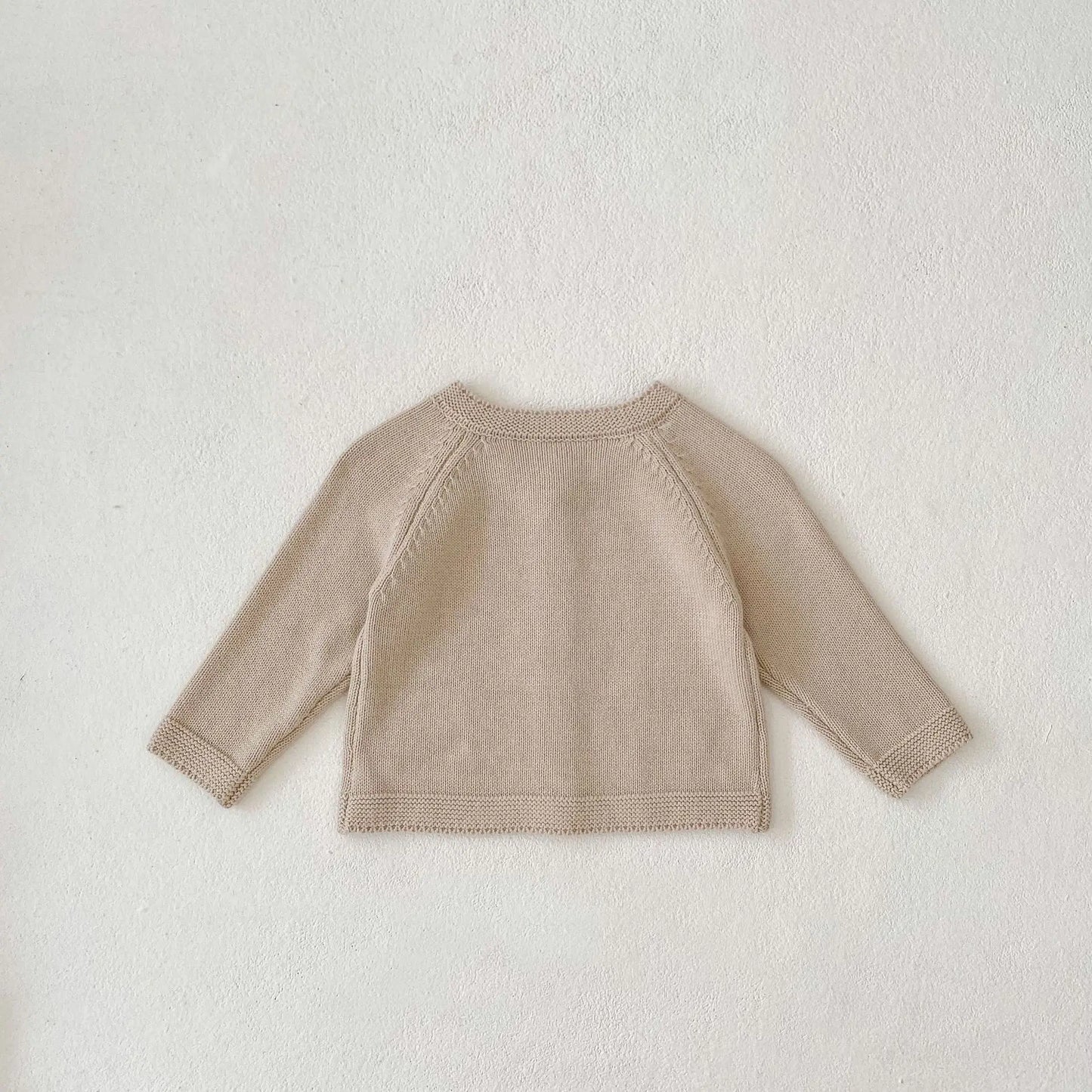 カーディガン・パーカー ベビーカーディガン きのこマッシュルーム刺繍ニットジャケット【mh0007775】