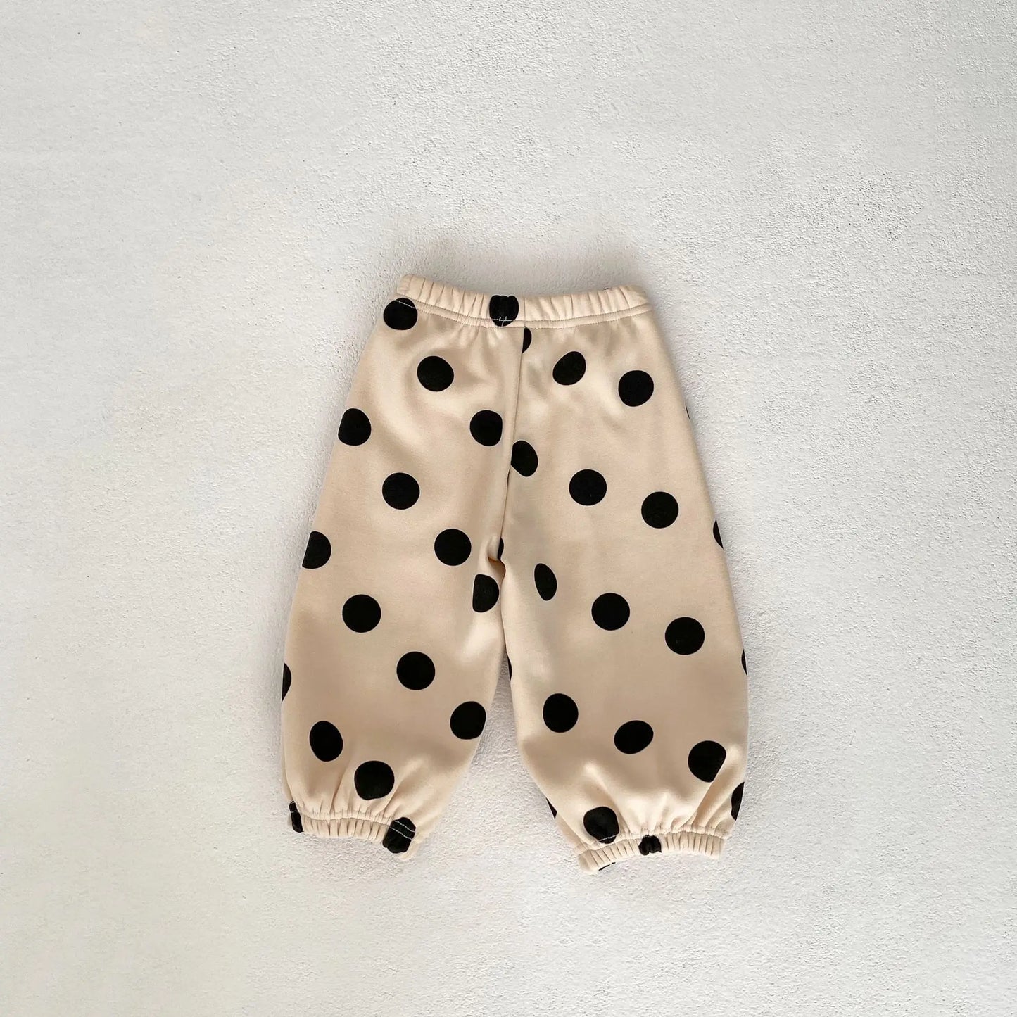 ロングパンツ・スウェットパンツ ベビーキッズパンツ コインドットプリントセンタープリーツ裏フリースロングスウェットパンツ【mh0007924】