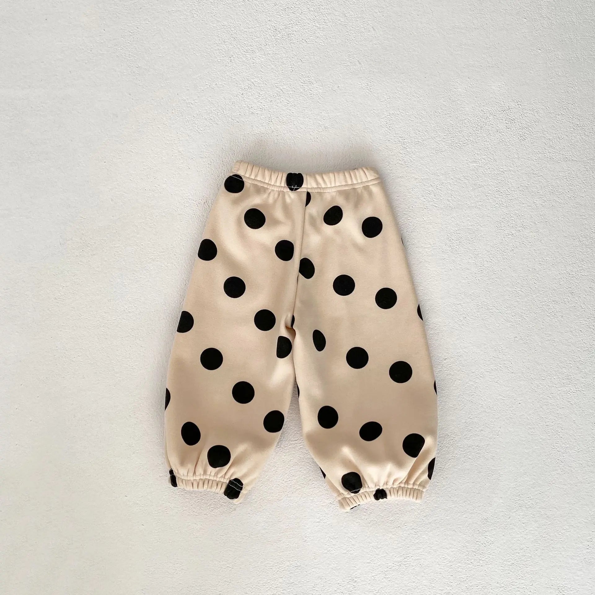 ロングパンツ・スウェットパンツ ベビーキッズパンツ コインドットプリントセンタープリーツ裏フリースロングスウェットパンツ【mh0007924】