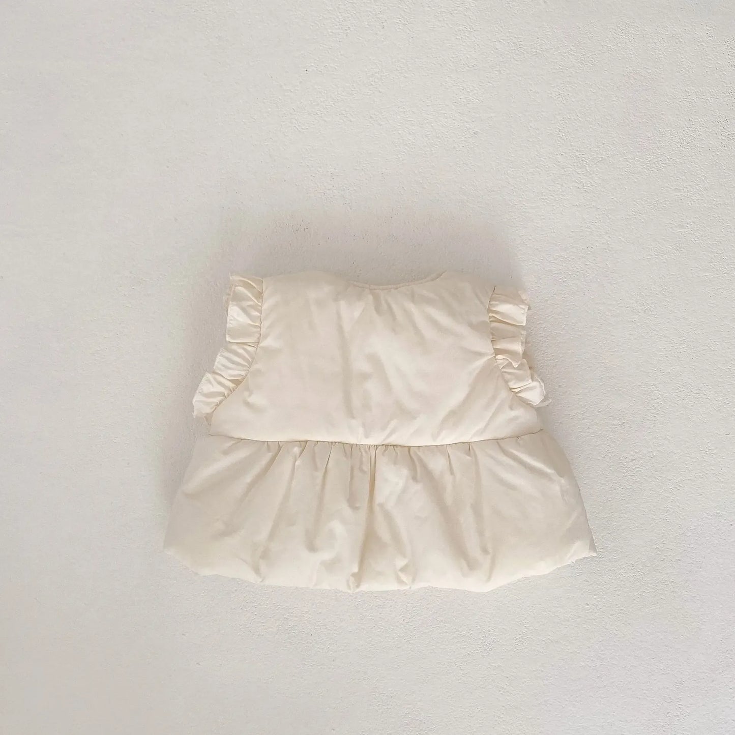 ベスト ベビーベスト リボンペプラムパデッドアウターベスト【mh0008070】