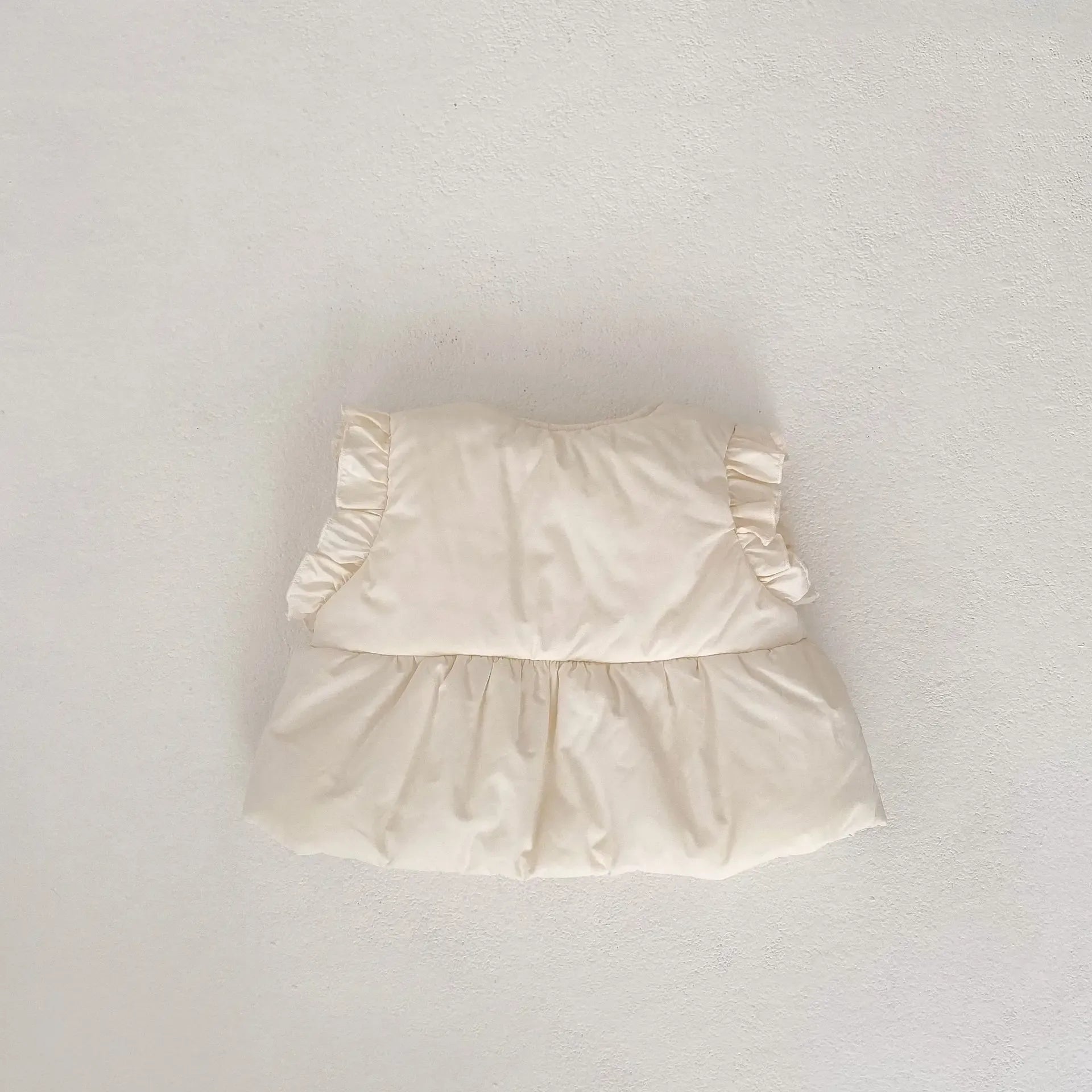 ベスト ベビーベスト リボンペプラムパデッドアウターベスト【mh0008070】