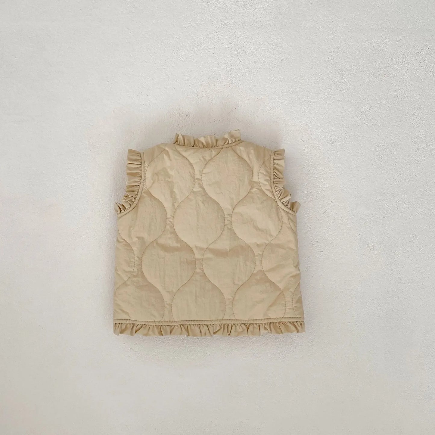 ベスト ベビーベスト フリルバイピングキルティングベスト【mh0008259】