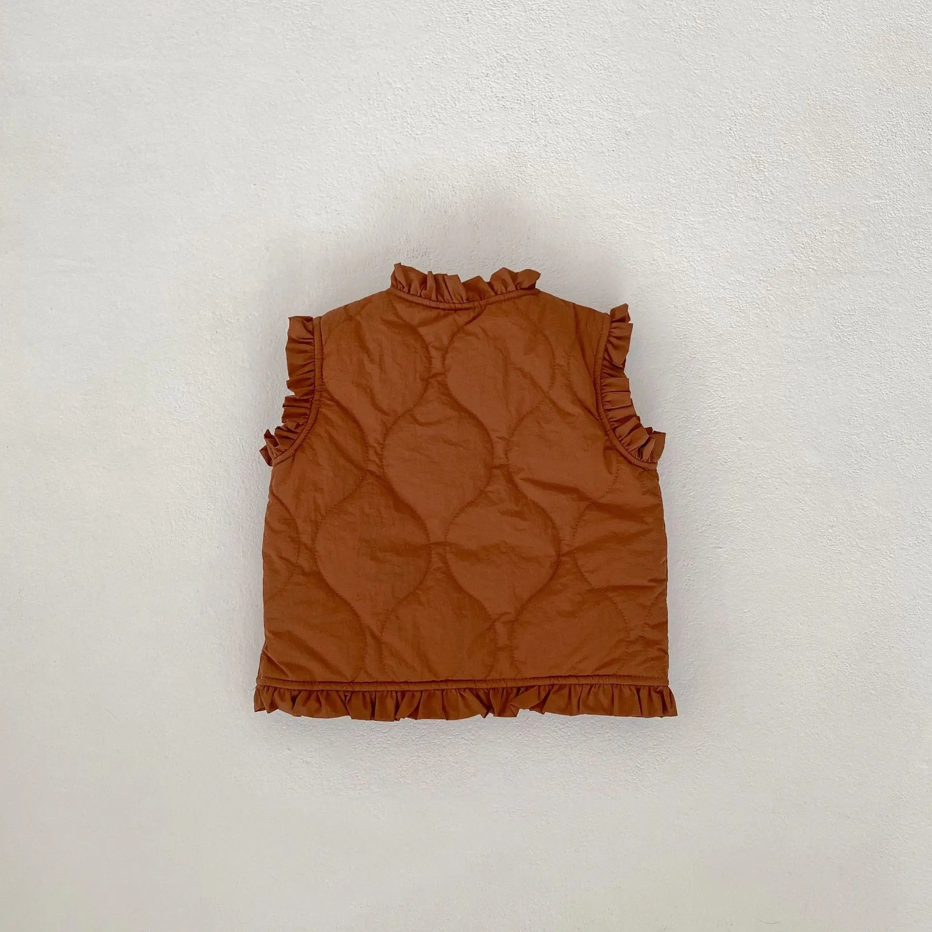 ベスト ベビーベスト フリルバイピングキルティングベスト【mh0008259】