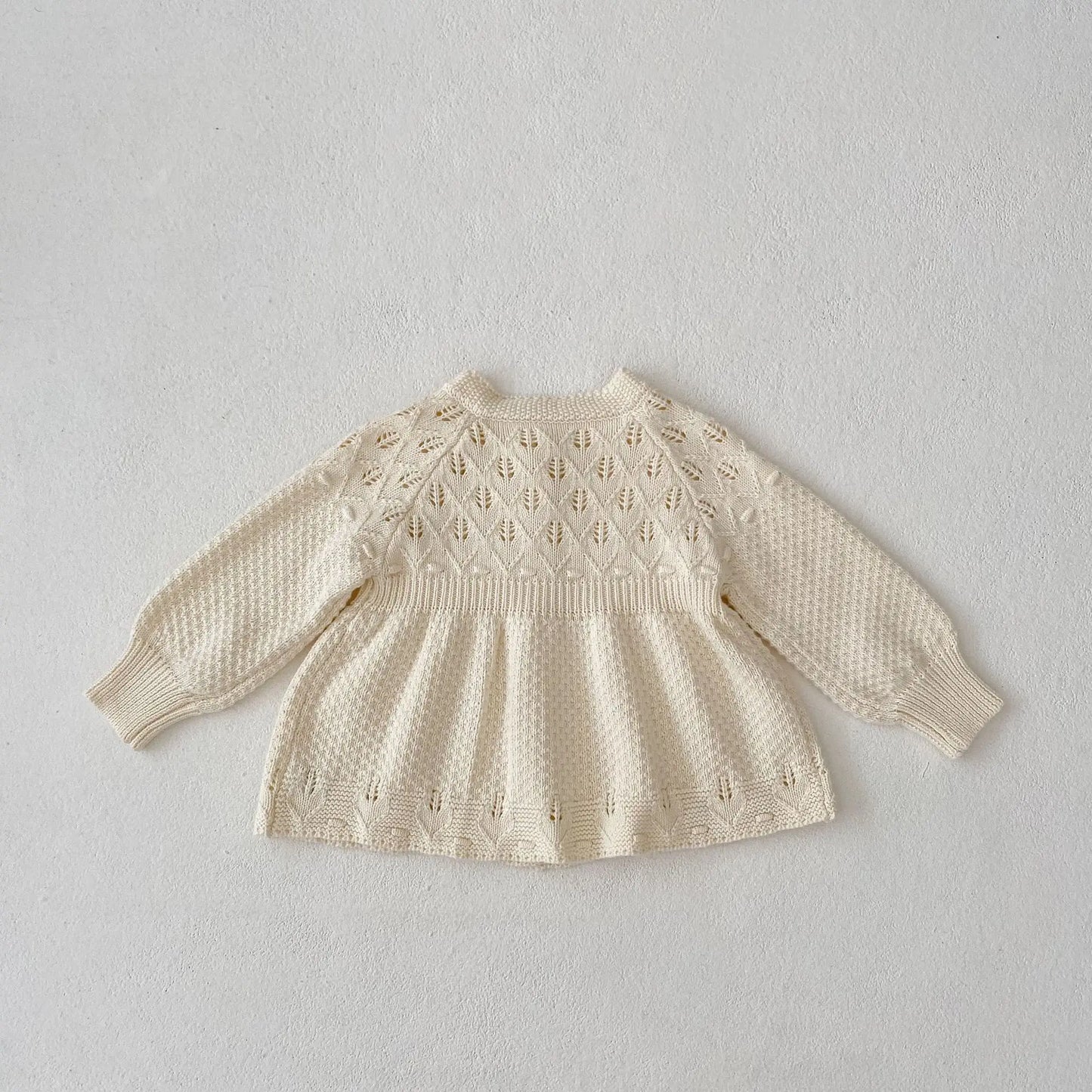 カーディガン・パーカー ベビーカーディガン レースニットペプラムフリルニットジャケット【mh0008747】