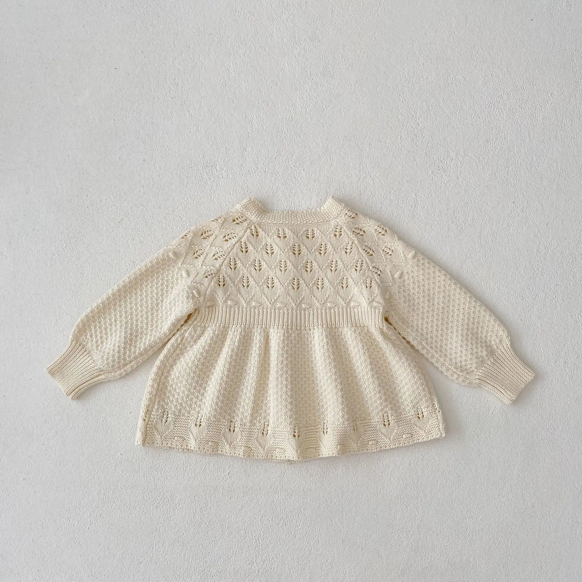 カーディガン・パーカー ベビーカーディガン レースニットペプラムフリルニットジャケット【mh0008747】