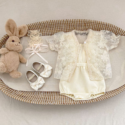 ノースリーブロンパース バタフライフリルバッククロスロンパース【mh0010174】