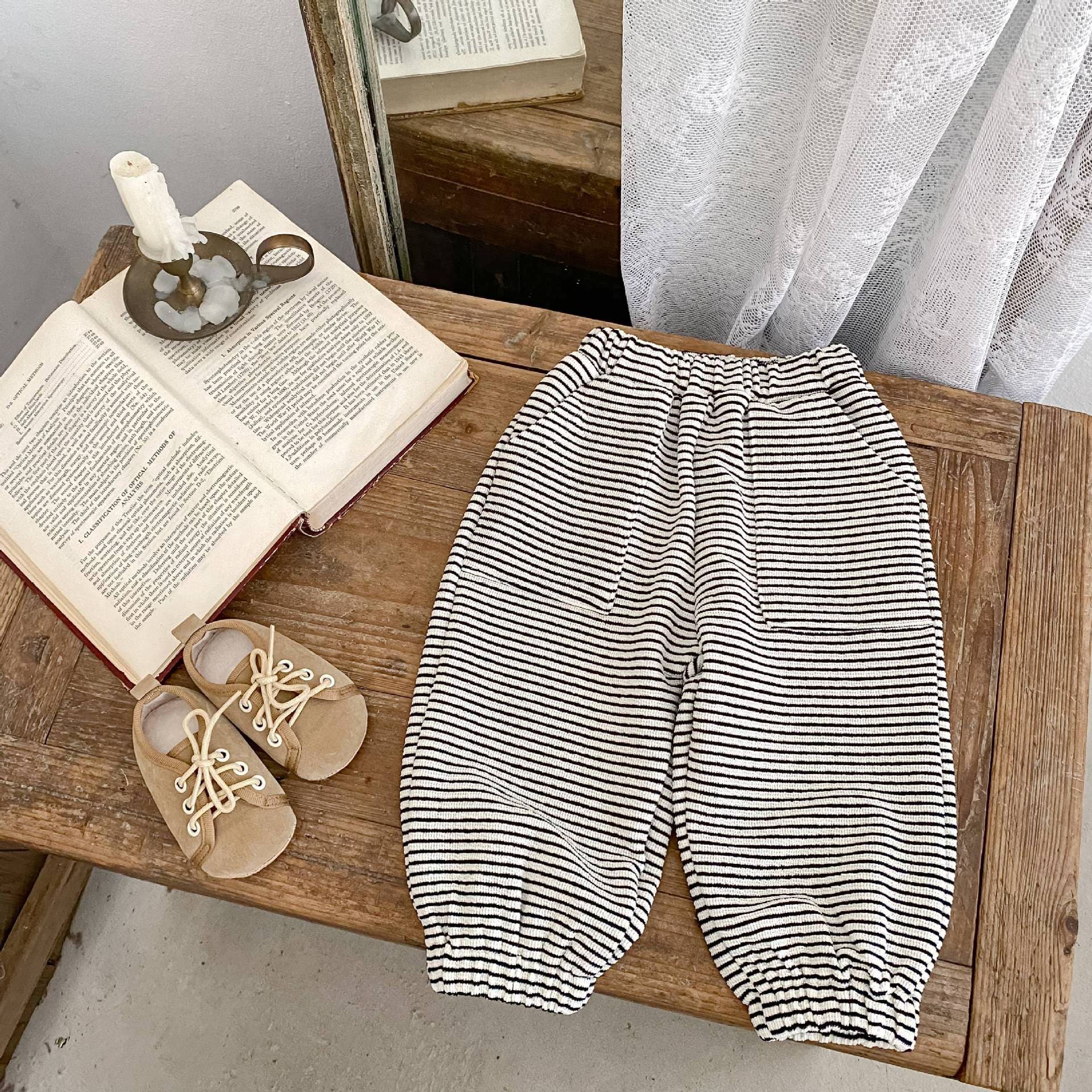 ロングパンツ・スウェットパンツ ボーダーロングスウェットパンツ【mh0010500】