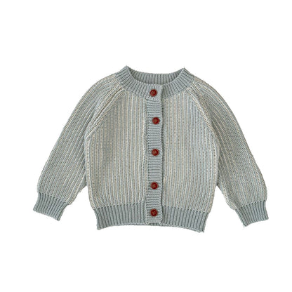 カーディガン・パーカー ストライプニット長袖カーディガンジャケット【mh0010507】